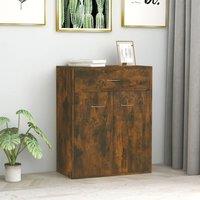 Berkfield Home Sideboard Smoked Oak 60x30x75 cm Engineered Wood in Brown | Size: 60 x 30 x 75 cm