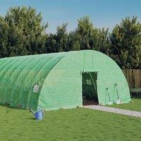 Berkfield Home Greenhouse with Steel Frame Green 84 m 14x6x2.85 m