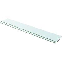 Berkfield Home Shelves 2 pcs Panel Glass Clear 100x15 cm