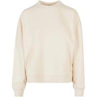 Build Your Brand Women's Crew Neck Oversized Sweatshirt in Off-White | Size: Large