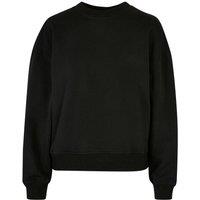 Build Your Brand Women's Crew Neck Oversized Sweatshirt in Black | Size: 2XL