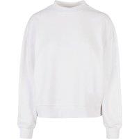 Build Your Brand Women's Crew Neck Oversized Sweatshirt in White | Size: 5XL