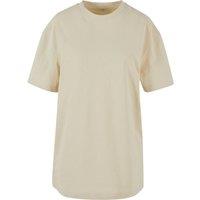 Build Your Brand Women's Plain Oversized Boyfriend T-Shirt in Light Sand | Size: Small