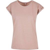 Build Your Brand Women's Extended Shoulder T-Shirt in Rose | Size: 3XL