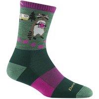 Darn Tough Vermont Women's Merino Wool Animal Patterned Hiking Boot Socks in Green | Size: Large