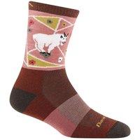 Darn Tough Vermont Women's Merino Wool Animal Patterned Hiking Boot Socks in Pink | Size: Large