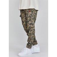 SikSilk Men's Cargo Pants in Green | Size: Small