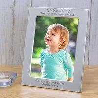 Uniqueful Men's Personalised Silver Plated Frame for Dad