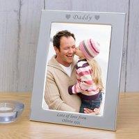Uniqueful Men's Personalised DADDY Silver Plated Picture Frame 7 x 5 Fathers Day Dad