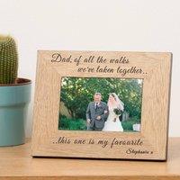 Uniqueful Men's Personalised Wedding Dad Frame Favourite Walks Together in Brown