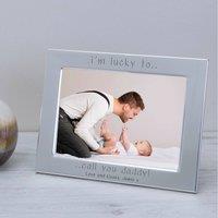 Uniqueful Men's Personalised Lucky to Call You Daddy Silver Plated Frame for Dad
