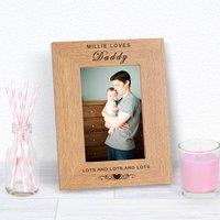 Uniqueful Men's Personalised Love Daddy Wood Frame for Father's Day in Brown