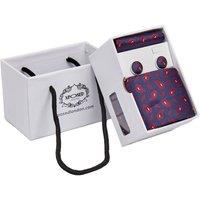 XPOSED Men's Paisley Print Necktie Set in Navy