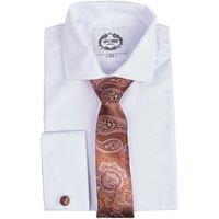 XPOSED Men's Paisley Print Neck Tie in Burnt Orange