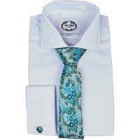 XPOSED Men's Floral Print Neck Tie in Blue