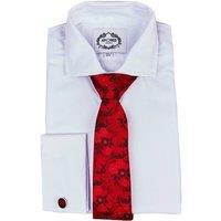 XPOSED Men's Floral Foliage Print Neck Tie in Red