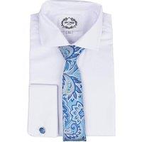 XPOSED Men's Floral Paisley Neck Tie in Blue
