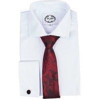 XPOSED Men's Paisley Print Necktie in Maroon