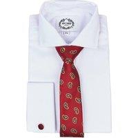 XPOSED Men's Paisley Print Necktie in Red