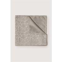 Antique Rogue Men's Leaf Jacquard Pocket Square in Silver