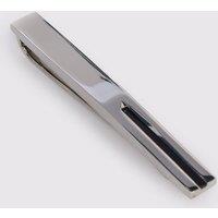 Limehaus Men's Onyx Tie Slide in Silver