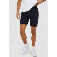 Brave Soul Men's Seersucker Drawcord Shorts in Navy | Size: Large