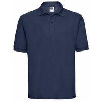 JERZEES Men's Russell Classic Short Sleeve Polycotton Polo Shirt in Navy | Size: XL