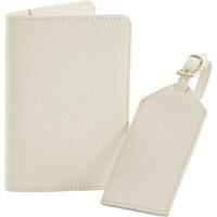 Bagbase Men's Boutique Passport Holder & Luggage Tag Set in Natural