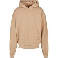 Build Your Brand Men's Cotton Ultra Heavyweight Hoodie in Light Beige | Size: Medium