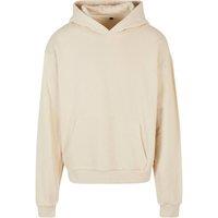 Build Your Brand Men's Cotton Ultra Heavyweight Hoodie in Light Sand | Size: Large