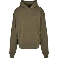 Build Your Brand Men's Cotton Ultra Heavyweight Hoodie in Olive | Size: Large