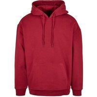 Build Your Brand Men's Basic Oversized Hoodie in Burgundy | Size: 5XL