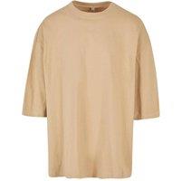 Build Your Brand Men's Huge T-Shirt in Light Beige | Size: XS