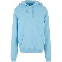 Build Your Brand Men's Heavy Hoodie in Mid Blue | Size: XS