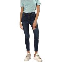TopLook London Women's Skinny Jeans Mid Rise Slim Fit Stretch Jeggings in Dark Blue | Size: 10R