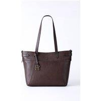 Lakeland Leather Women's 'Newby' Leather Tote Bag in Chocolate