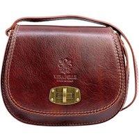 Woodland Leathers Women's Women's Italian Leather Crossbody Bag in Brown