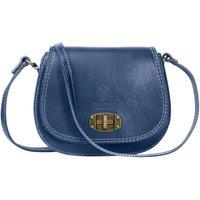 Woodland Leathers Women's Women's Italian Leather Crossbody Bag in Navy