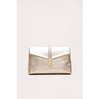 Phase Eight Women's Leather Clutch Bag in Metallic Gold