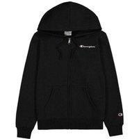 Champion Women's Branded Sleeve Full Zip Hoodie in Black | Size: Medium