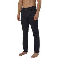TopLook London Men's Forest Jeans Tapered Fit Cotton Denim Pants in Dark Grey | Size: 34S