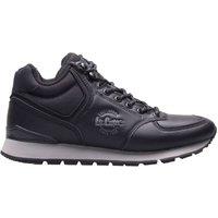 Lee Cooper Men's LCJ-23-31-3060M logical Leather Trainers in Black | Size: 7