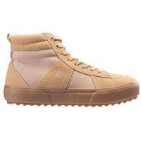 Iguana Men's Bomer Mid Cow Suede Trainers in Beige | Size: 10