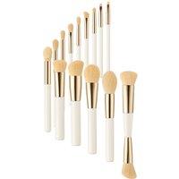 13-Piece Makeup Brush Set in White
