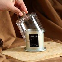 Garden Sanctuary Soy Wax Scented Candle Lychee & White Tea in Grey