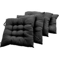 Garden Sanctuary 4Pcs Soft Thicken Tatami Seat Cushion in Black