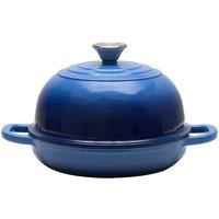 Living and Home Enamel Cast Iron Bread Pan Loaf Pan Frying Pan in Blue
