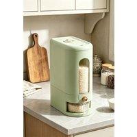ExtraStar 10kg Airtight Rice Dispenser & Storage Container with Measuring Cup in Light Green