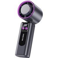 Dyzi Handheld AC Ice Cooling Fan USB-C Rechargeable Portable 199 Speed in Grey