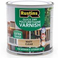Rustins Quick Dry Polyurethane Varnish Matt Clear 250ml - POMCW250
